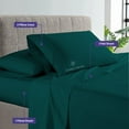thumbnail image 7 of 4 Piece Sheet Set 100% Egyptian Cotton Bed Sheets 1000 TC Luxury Hotel Quality Sheet Set Italian Finish Premium Sheets Long Staple Fits Up to 18 Inch Deep Pocket (Split Head King, Teal), 7 of 7