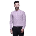 thumbnail image 1 of BESTMAN Kurta Courte Imprimée pour Hommes Col Mandarin Indien Vêtements Décontractés, 1 of 6