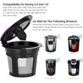 thumbnail image 2 of Tasse K Réutilisable, Filtre à Café K Réutilisable Tasse K Rechargeable Simple pour Keurig 2.0 1.0 Sans BPA - Lot de 6 Noir, 2 of 5