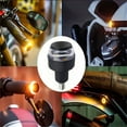 thumbnail image 4 of Universal Motorcycle Handlebar LED Turn Signal Lights 12V Amber Flashing Indicator Marker Grip Bar End Plugs for Scooter Cruiser Motorbike Accessories, 4 of 9