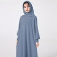 thumbnail image 4 of Wdgfv Elegant Arab Girls Abaya Hoodie Loose Long Dress Prayer Robe Clothing for Kids Comfortable Stylish Outfit Blue 13-14 Years, 4 of 4