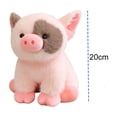 thumbnail image 2 of Cute Fluffy Pig Plush Toy Soft Stuffed Farm Animal Cuddly Piggy Plush Pillow with Pink Nose for Kids Birthday Bedtime Soothing Nursery Decor, 2 of 7