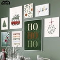 thumbnail image 3 of Póster de decoración de bola de árbol de Navidad, pintura en lienzo de acebo esmerilado, furgoneta de invierno, impresiones de copo de nieve, imagen decorativa para habitación del hogar, 3 of 4