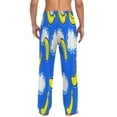 thumbnail image 2 of Bananas and Sky Men's Lightweight Pajama Bottoms Stretch Elastic Waist Side Pockets Spring Fall, 2 of 7