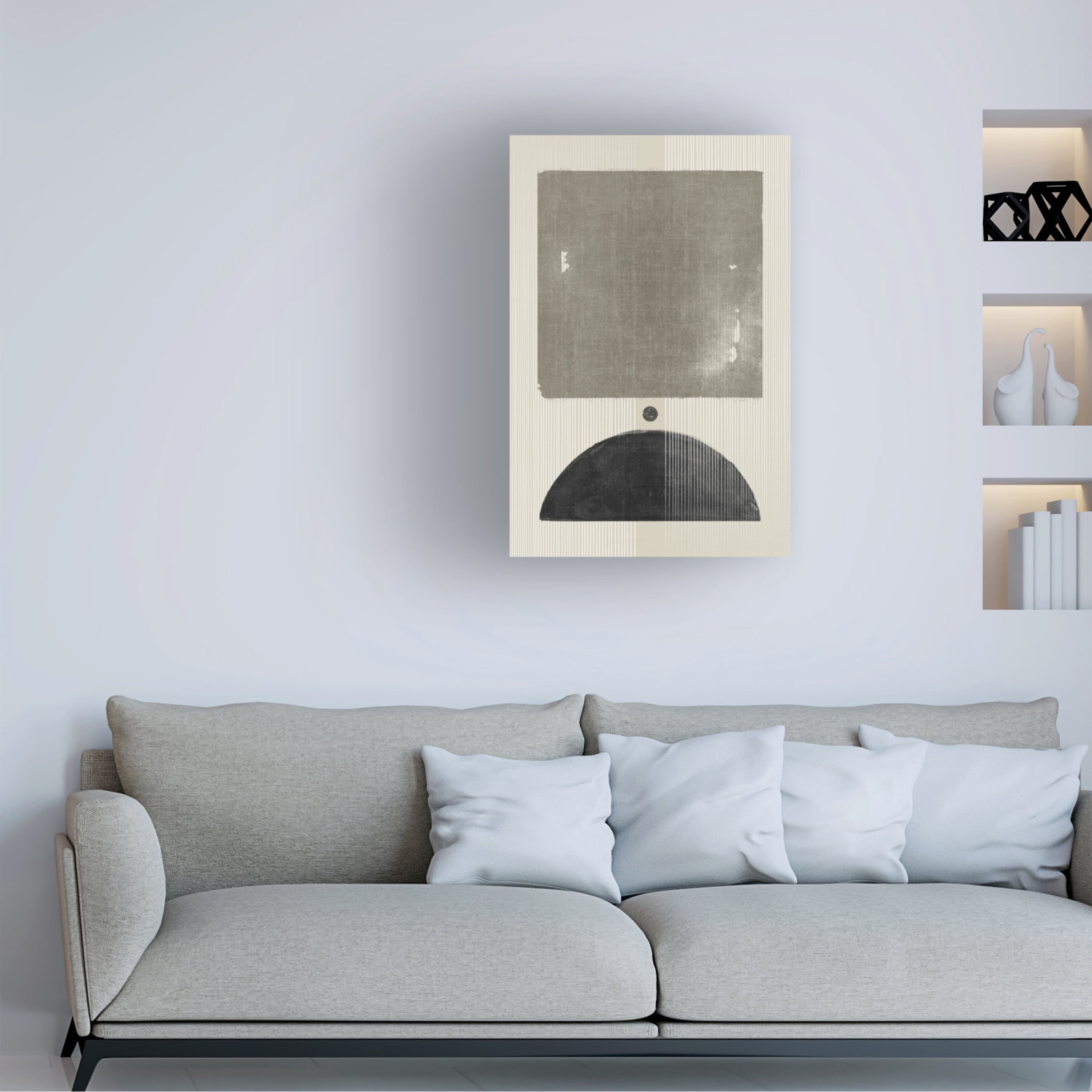 Canvas Wall Art - Ema Paraschiv 'The Black Dune' Wall Art for Living Room, Bedroom, or Office D?cor by Trademark Fine Art - 30 x 47 Inches