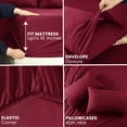thumbnail image 3 of Sheet Set Queen - Microfiber 4 Piece Bed Sheet Set with 16-Inch Deep Pocket - Easy Care Wrinkle Free Bed Sheets, 3 of 10
