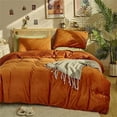thumbnail image 3 of Bedding Comforter Burnt Orange Velvet - 3 Piece - California King, 3 of 5