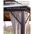 thumbnail image 3 of Gazebo à Toit Rigide – Toutes Saisons 10 X 10 Pi – Double Toit, Cadre en Alliage d'Aluminium – Comprend Rideaux et Moustiquaire – Pavillon Extérieur Permanent pour Patio, Jardin, Pelouse, Terrasse et Cour Arrière, 3 of 6