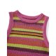 thumbnail image 5 of VISgogo - Vestido largo de punto para mujer, cuello redondo, sin mangas, rayas coloridas, vestidos de punto para verano VISgogo  moda, 5 of 8