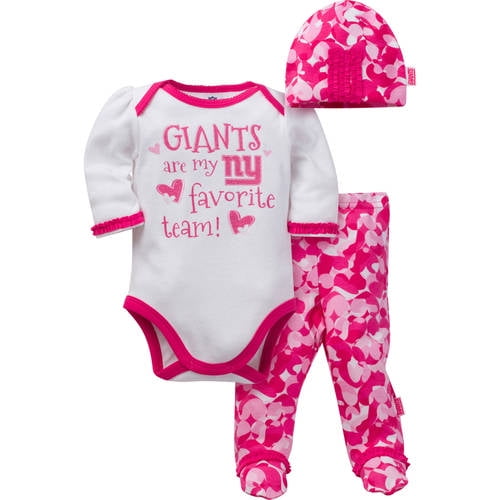 NFL New York Giants Baby Girls Bodysuit 