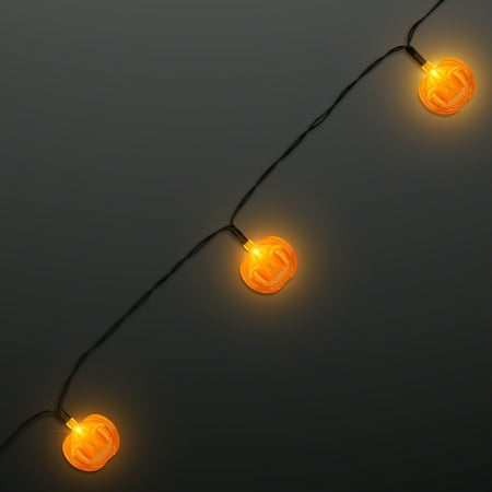 FlashingBlinkyLights Halloween Pumpkin Battery Operated LED String Lights - Walmart.com