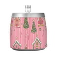 thumbnail image 7 of Yayeee Ashtray with Lid for Cigarette Smokeless Stainless Steel Home Ash Holder, Pink Gingerbread House, 7 of 7