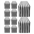 thumbnail image 3 of Paquete de 10 Caminos de Mesa DecoracióN de Mesa de PoliéSter Camino de Mesa una Rayas Blanco y Negro CláSico DiseñO Moderno y Elegante, 3 of 5