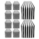 thumbnail image 3 of Paquete de 10 Caminos de Mesa DecoracióN de Mesa de PoliéSter Camino de Mesa una Rayas Blanco y Negro CláSico DiseñO Moderno y Elegante, 3 of 5