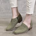 thumbnail image 2 of Women Winter Lace Up Flock Casual Fretwork Heels Women's Casual Shoes, 2 of 3