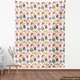 thumbnail image 3 of Alien Fabric by the Yard, Monsters Humorous Creatures Beings Colorful Cartoon Repetitive Pattern, Decorative Upholstery Fabric for Chairs & Home Accents, 5 Yards, Burnt Orange Multicolor by Ambesonne, 3 of 4