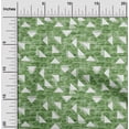 thumbnail image 1 of oneOone Tissu Jersey Coton Vert Forêt Texture & Triangle Géométrique Matériel de Couture Tissu Imprimé au Mètre 58 Pouces de Large, 1 of 4