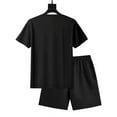 thumbnail image 2 of Men's Cotton Cool 3D Animal Graphic Tee T Shirt and Shorts Set Boys School 2 Piece Outfits Fashion Summer Tracksuits Casual Sportwear Set Black 3XL, 2 of 7