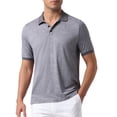 thumbnail image 1 of CAMISA POLO CASUAL DE MANGA CORTA LIGERA Y TRANSPIRABLE DE COLOR SóLIDO PARA HOMBRE INSPIRE CHIC 2XL GRIS, 1 of 1