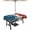 Navy Blue, White, Red, variant on Outdoor Tablecloth with Umbrella Hole and Zipper, 250 Anniversary USA Flag Rectangle Table Cloth 60x120 Inch Waterproof Tablecloth, Country Star Teal Red Vintage Picnic Table Cover for Patio Camping