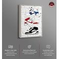 thumbnail image 2 of Primary Sneaker Collection Urban Style Canvas Wall Art by Notoriart, Silver Floater Frame, 10"x15", 2 of 7