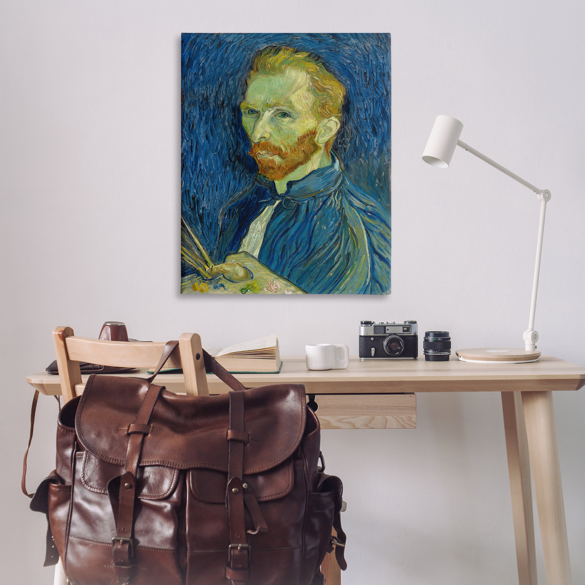 Stupell Industries Van Gogh Blue Self Portrait People Painting Wrapped Canvas Art Print Wall Art, 36 x 48