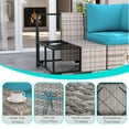 thumbnail image 7 of Sweecci 6 Piece Outdoor Patio Furniture Set, Ergonomic Wicker Patio Sectional Sofa with Stable Feet, 4" Cushions Conversation Set with Wood Table for Backyard Garden Deck,Turquoise, 7 of 7