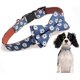 thumbnail image 1 of Collar de perro con lazo, cómodo collar de perro con lazo, ajustable, de cuero con estampado floral, para perros pequeños, medianos y grandes., 1 of 5