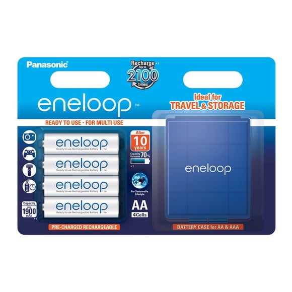 Batería Eneloop AA 1900 mAh + Estuche BK-3MCCEC4BE