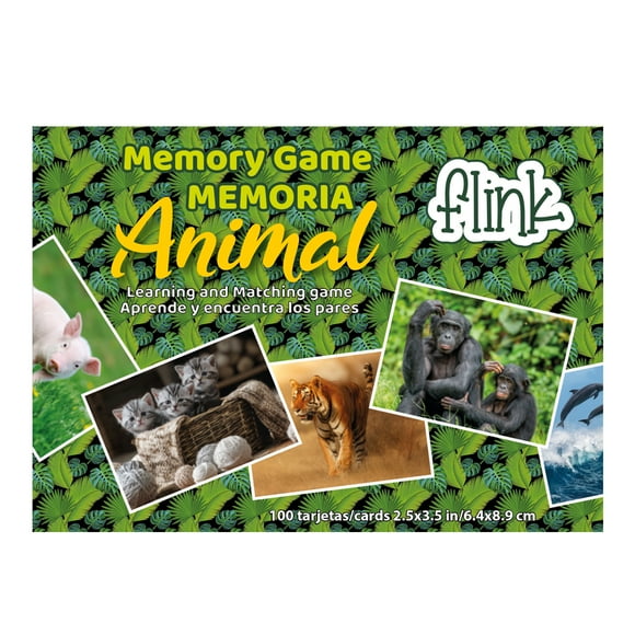JUEGO DE MEMORIA DE ANIMALES FLINK 100 CARTAS FLINK cartas
