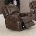 thumbnail image 4 of Navarro  Saddle Brown Faux Leather Reclining Chair, 4 of 13