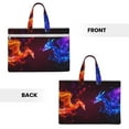 thumbnail image 2 of Salouo Futuristic Red And Blue Bird for Canvas Tote File Bag, Tote Bag With Zipper Business Briefcase Document Bag with Handle A4 File Organizer Laptop Bag for Travel & Work, 2 of 8