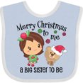 thumbnail image 3 of Inktastic Merry Christmas to Me, a Big Sister to Be Girls Baby Bib, 3 of 4