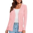 thumbnail image 3 of Urban CoCo Women's Button Down Lightweight Knit Cardigan Sweater with Pockets, 3 of 7