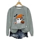 thumbnail image 2 of Heisall Womens Hoodies Halloween-themed Sparkling Print Round Neck Long Sleeve Fleece-lined Casual Sporty Fashion Sweatshirts, 2 of 9