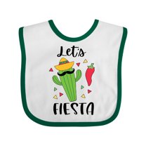 Inktastic Cinco De Mayo Let's Fiesta Cute Cactus with Sombrero Boys or Girls Baby Bib