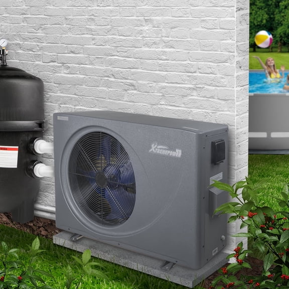 XtremepowerUS Pool Heat Pump 65,000 BTU for Above Ground & In-Ground Pools, Electric Swim Pool Heater