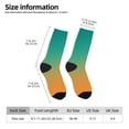 thumbnail image 2 of Fotbe Orange To Teal Gradient1 Pattern Long Socks for Men & Women – Breathable & Stretchy Compression Socks, Ideal for Running, Travel, and Everyday Wear Size 5-11, 2 of 6