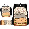 thumbnail image 1 of Mochila escolar Pusheens cats para niños y niñas, bolsa de almuerzo, bolsas de lápices, mochilas escolares, el mejor regalo, 1 of 5