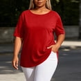thumbnail image 4 of Bixock Women's Maternity Tops Short Sleeve Maternity Shirts Crew Neck Maternity Shirts Soft Breathable Pregnant Tops Comfortable Maternity Clothings, 4 of 7