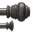 thumbnail image 1 of Hometrends Bangle 1" Double Pewter Drapery 60-144" Rod Set, 1 of 2