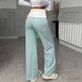 thumbnail image 7 of Delayuji Women's Wide Leg Pants Fitness Yoga Pants Stretchy Bell Bottoms Leggings Roll Over Pants, 7 of 7