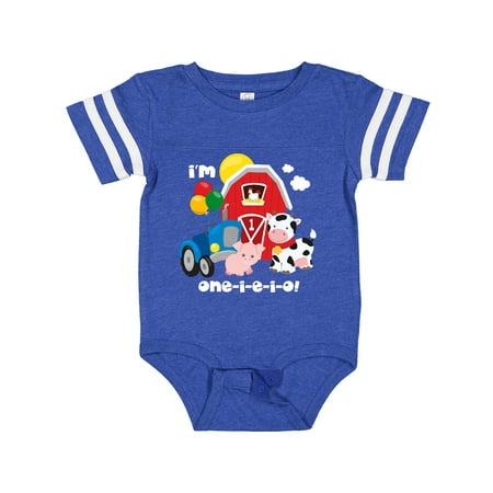 

Inktastic ONE-I-E-I-O 1st Birthday Gift Baby Boy or Baby Girl Bodysuit