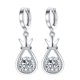 thumbnail image 1 of ATHENA Joyería Plata Aro Estrella 925 Diamantes Mujeres Pendientes Originales Moissanite M013, 1 of 4