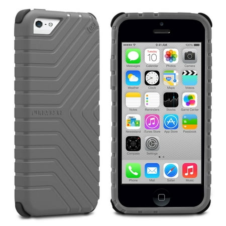 PureGear GripTek Advanced Impact Rubberized Protection Case for iPhone 5C, (Best Protection For Iphone 5c)