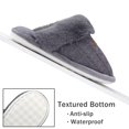 thumbnail image 6 of NineCiFun Women's Scuff Slippers Comfy Memory Foam Slippers Moccasin Style House Shoes with Non-Slip Sole,Dark Grey,Size 5-6, 6 of 7