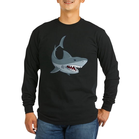CafePress - Shark Week Long Sleeve T Shirt - Long Sleeve Dark T-Shirt