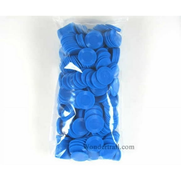 Blue Mini Poker Chips Plastic 7/8in Bulk Approx. 500 Koplow Games