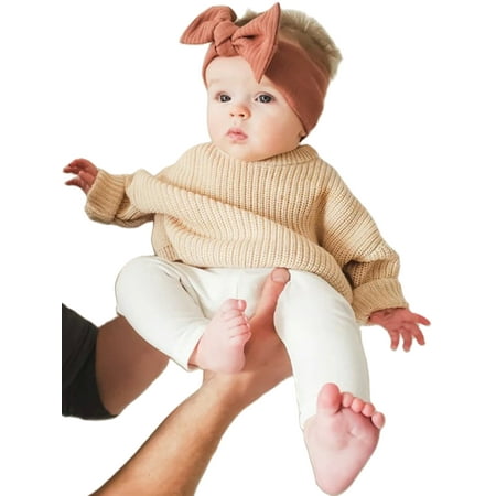 

Infant Baby Boy Girl Oversized Knit Sweater Chunky Long Sleeve Pullover Shirt Warm Fall Winter Blouse Top