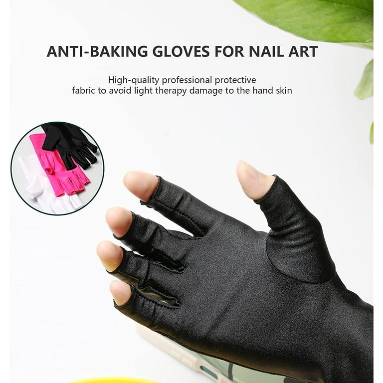 UV Gloves for Gel Nail Lamp : UV Light for Nails, UV Lamp for Gel Nails, UV  Protection Gloves, Sun Gloves for Women UV Protection, Fingerless UV